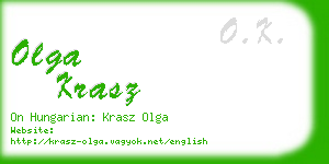 olga krasz business card